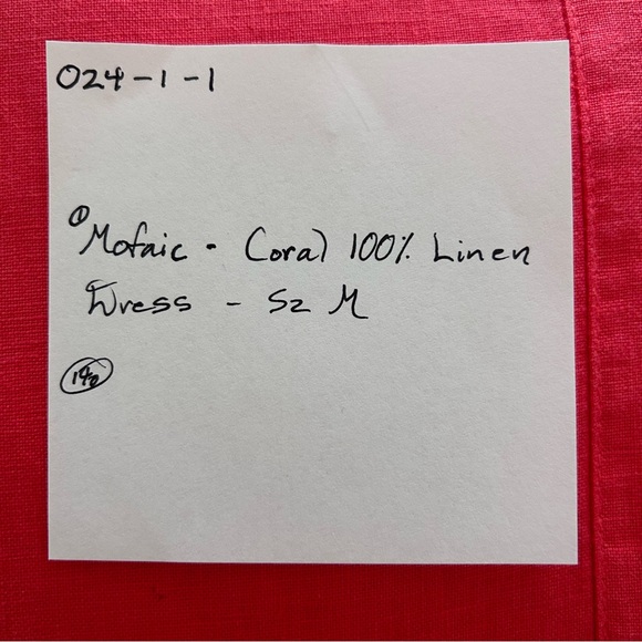 MOSAIC USA | Linen COWL NECK POCKET Shift Dress | Size Medium - Picture 13 of 13